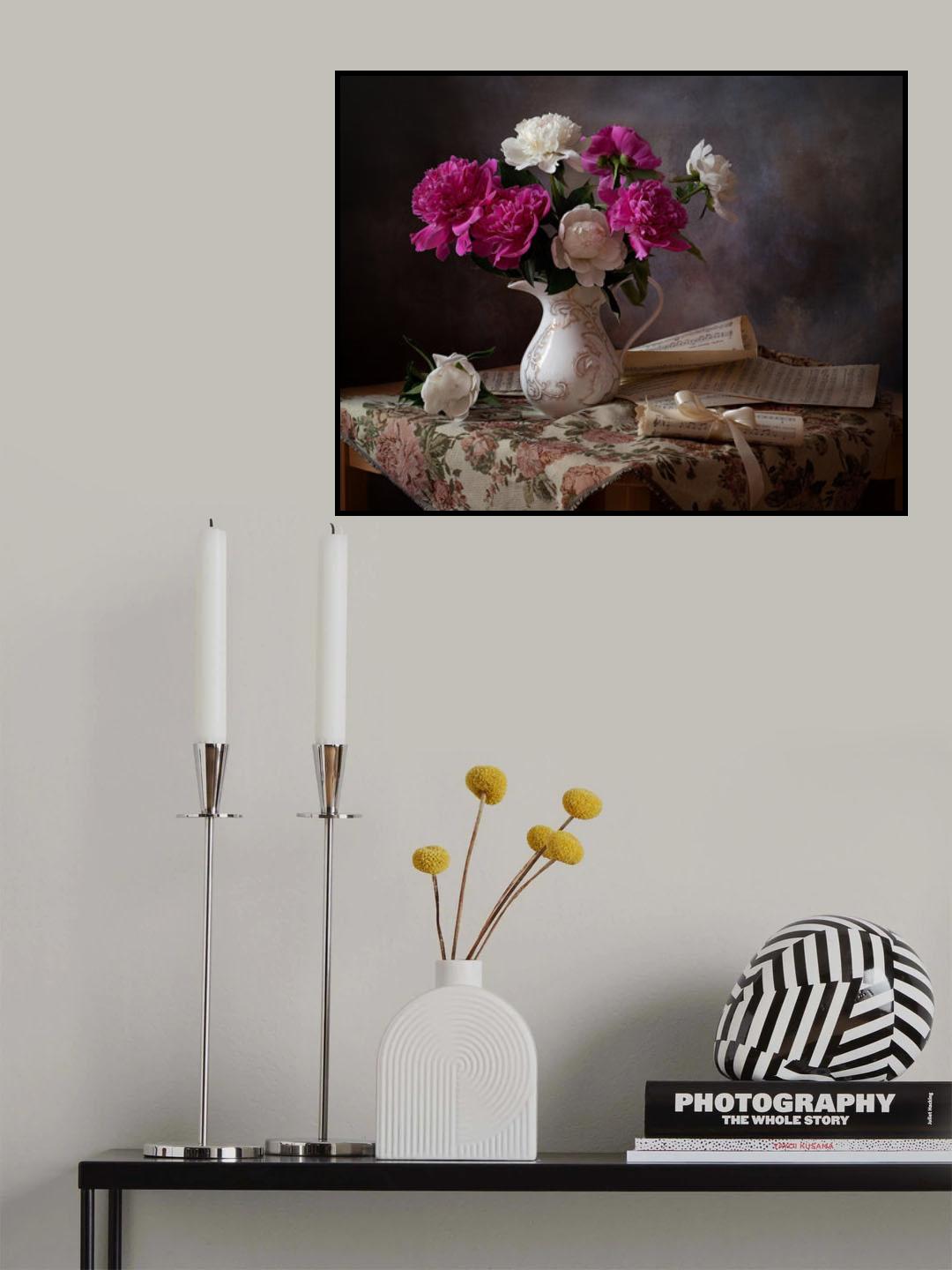 Still life with peonies Poster och Canvastavla