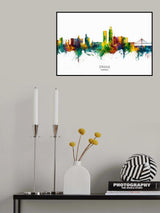 Omaha Nebraska Skyline Poster och Canvastavla