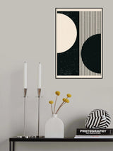 Black and White Planets Series #1 Poster och Canvastavla