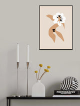 White Floral Twerk Poster och Canvastavla