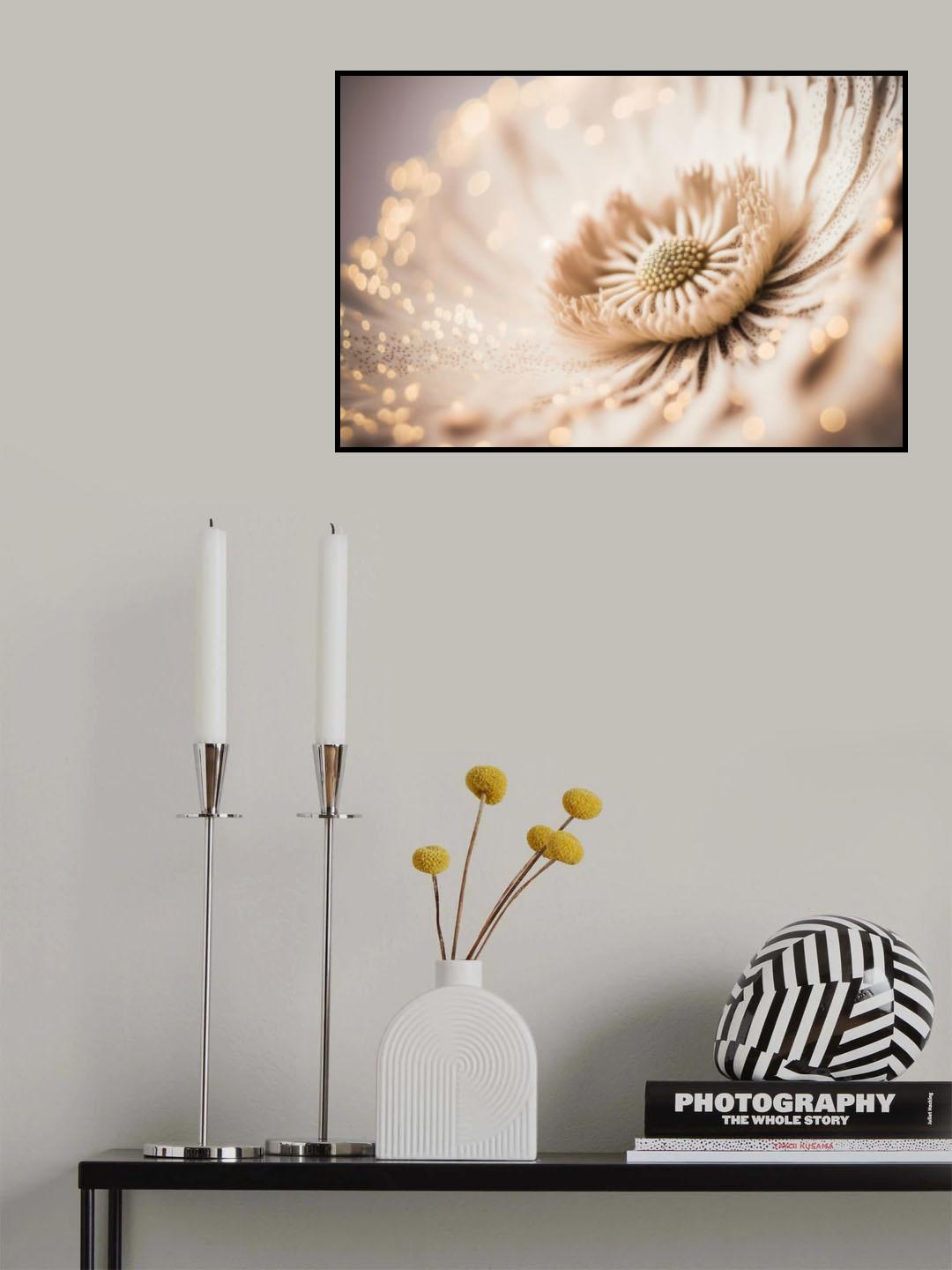 Beige Coral Flower Poster och Canvastavla