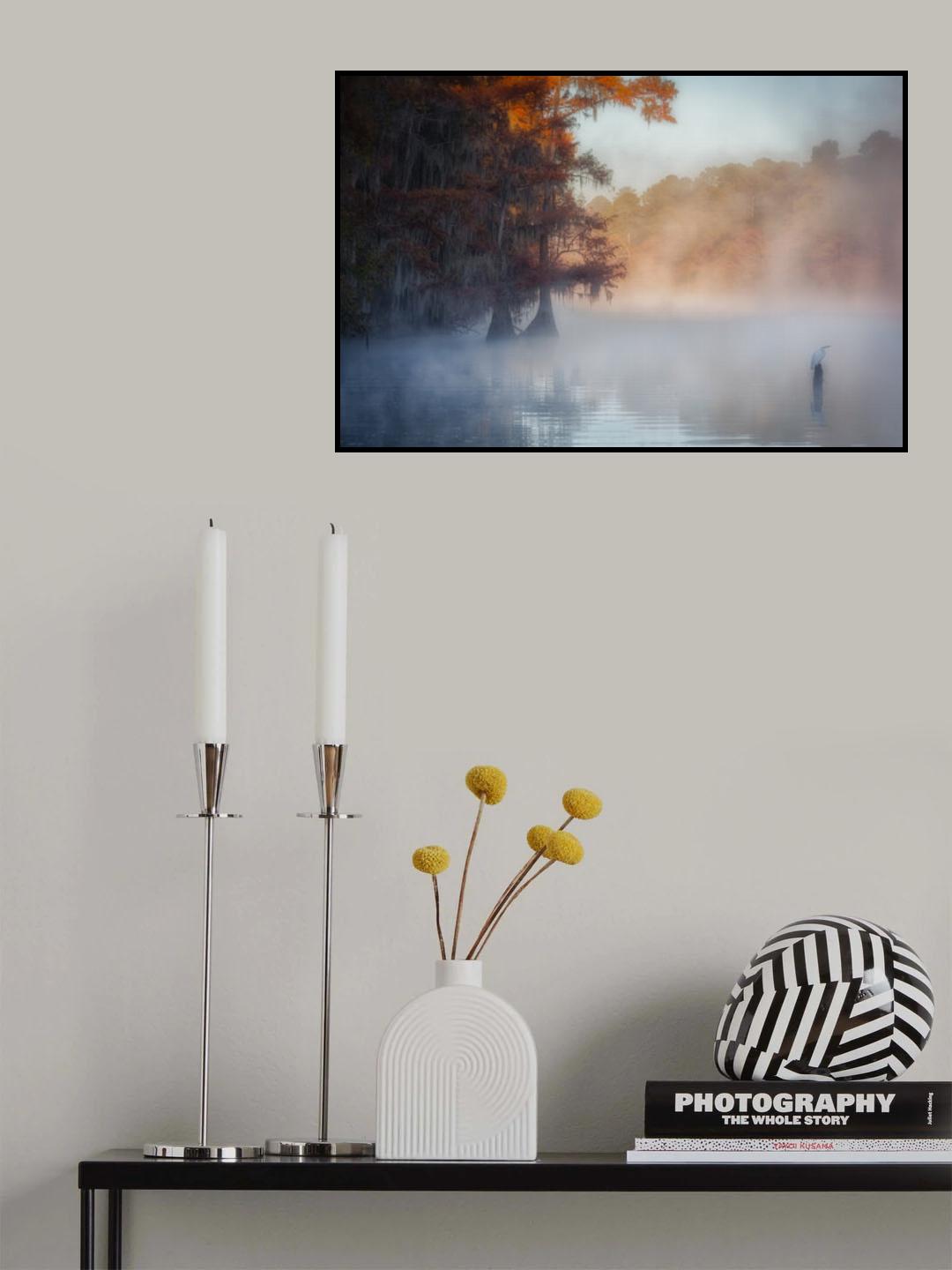 A Tranquil Morning at Caddo Lake Poster och Canvastavla
