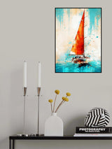 Yacht racing sport art 9 Poster och Canvastavla