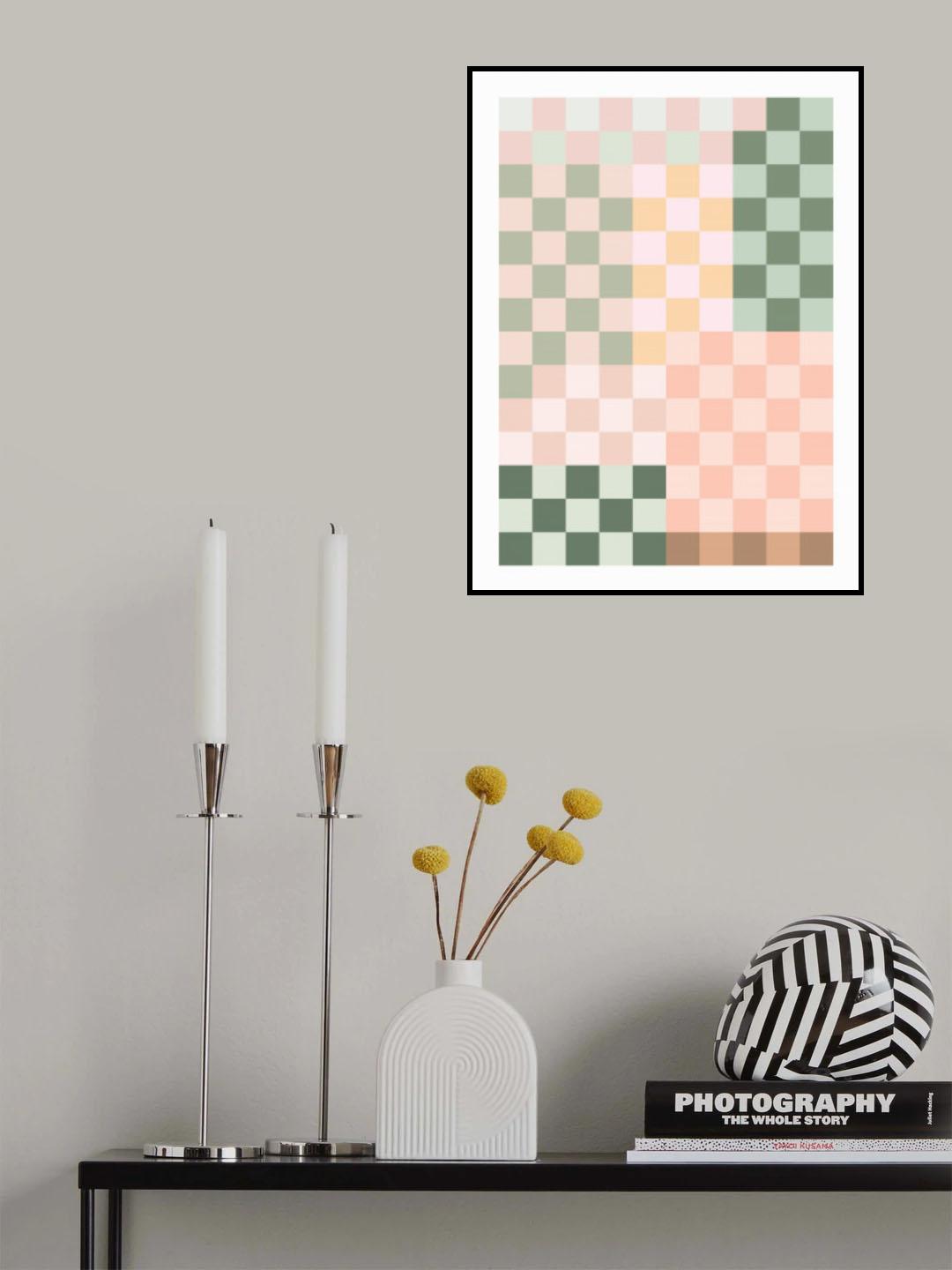 3x4 Aspectratio Pinkgreen16 Poster och Canvastavla