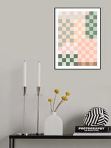 3x4 Aspectratio Pinkgreen16 Poster och Canvastavla