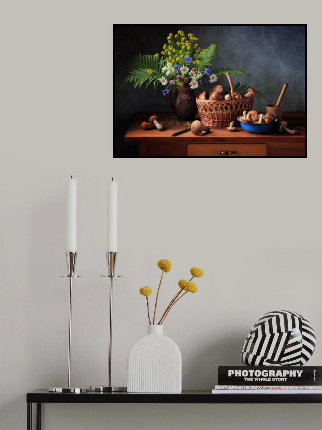 Still life with mushrooms Poster och Canvastavla