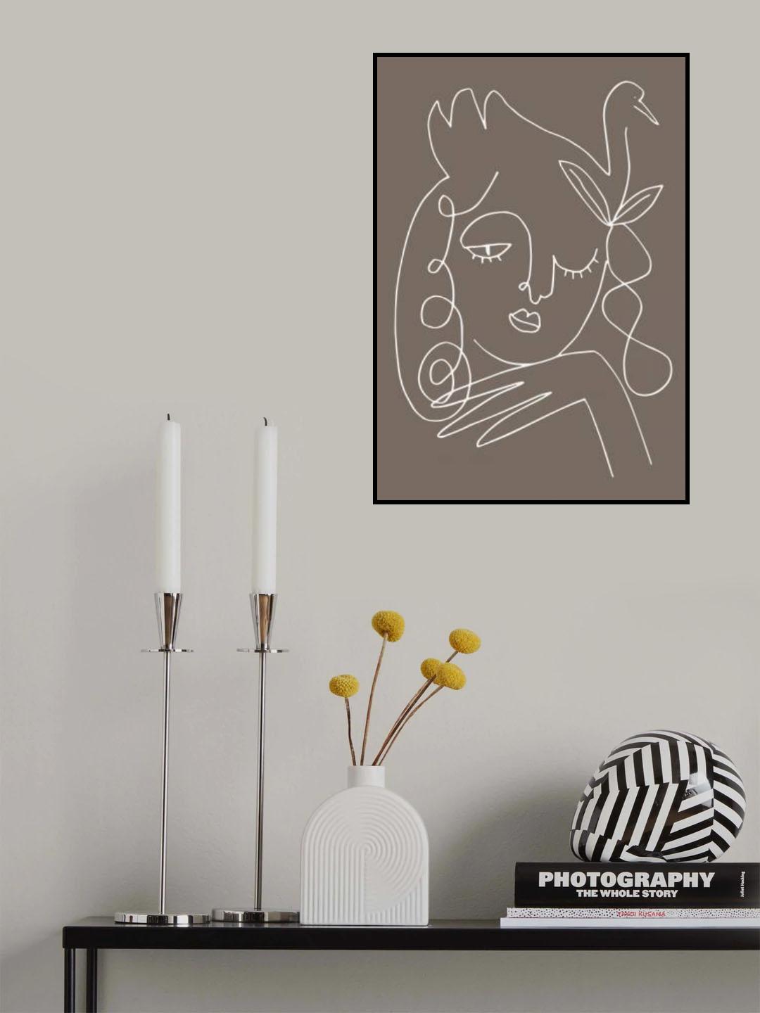 The Swan Brown Poster och Canvastavla