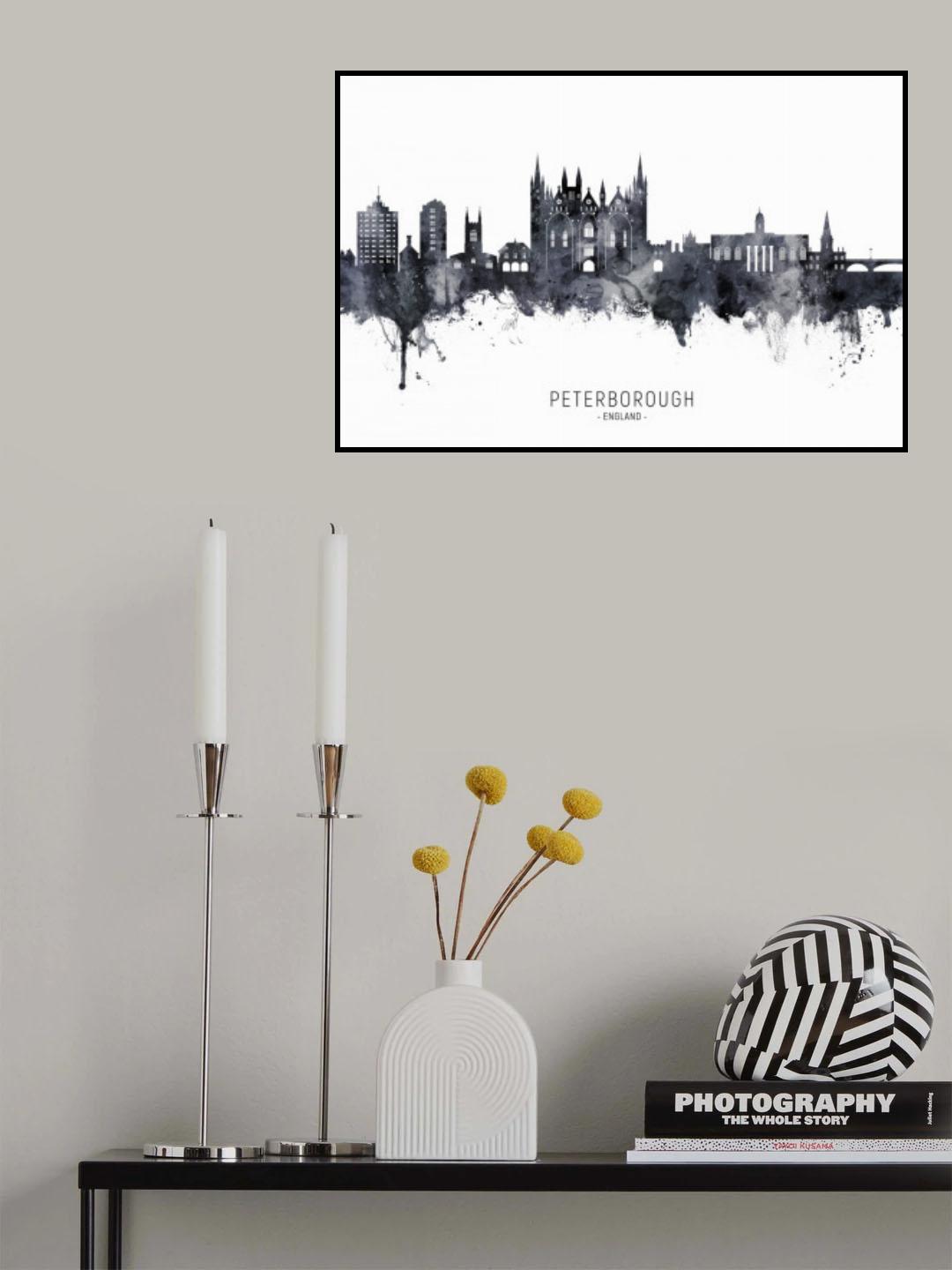 Peterborough England Skyline Poster och Canvastavla