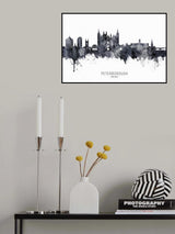 Peterborough England Skyline Poster och Canvastavla