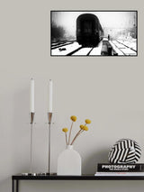 Railway station winter scene Poster och Canvastavla