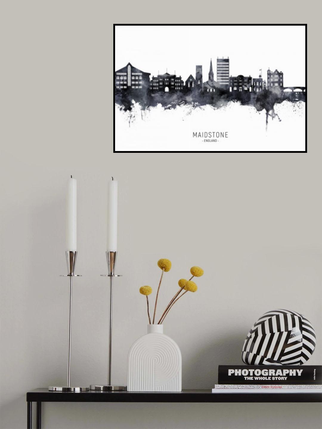 Maidstone England Skyline Poster och Canvastavla