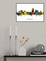 Montgomery Alabama Skyline Poster och Canvastavla