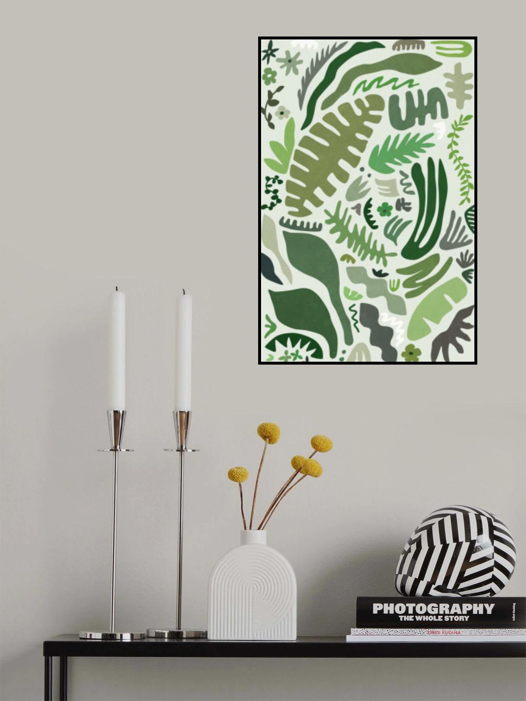 Green Garden Colors and Shapes Poster och Canvastavla