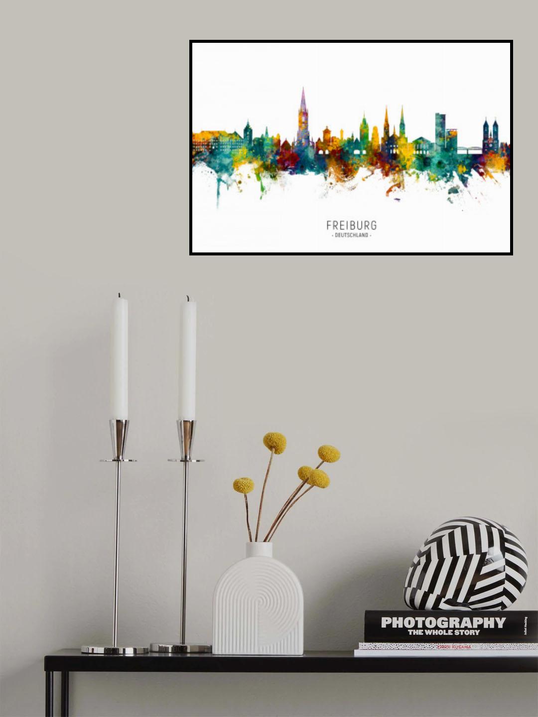 Freiburg Germany Skyline Poster och Canvastavla