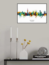 Freiburg Germany Skyline Poster och Canvastavla