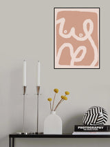 Bold Line Art Nude Poster och Canvastavla