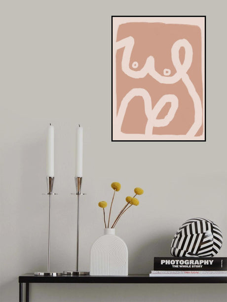 Bold Line Art Nude Poster och Canvastavla