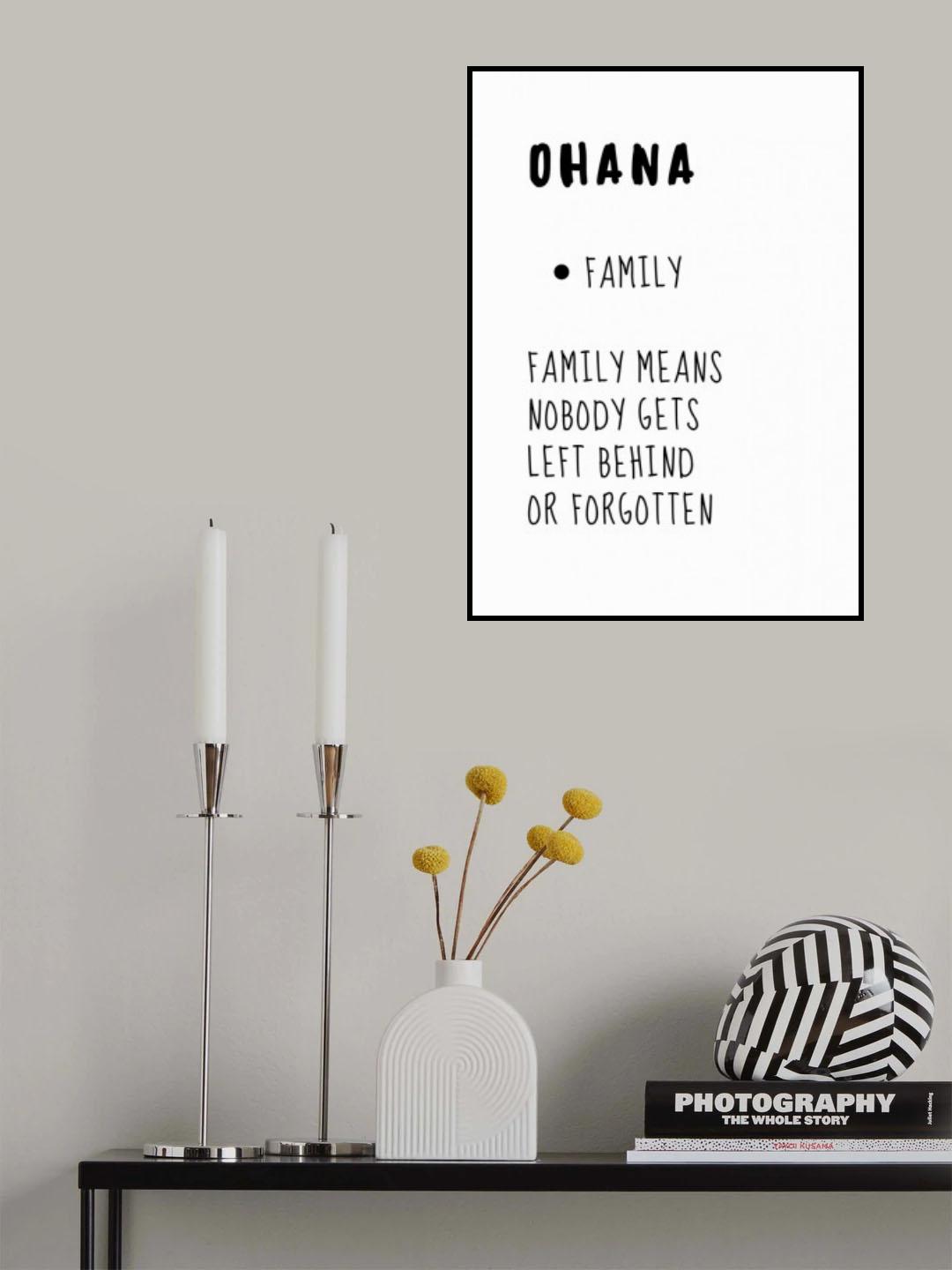 OHANA Means Family Poster och Canvastavla