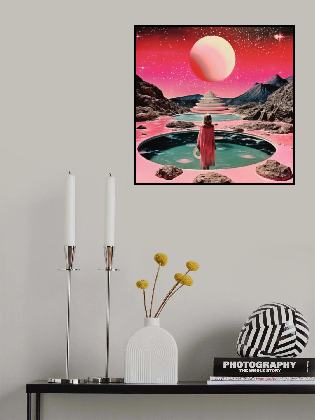 Space Collage Surreal Art Poster och Canvastavla