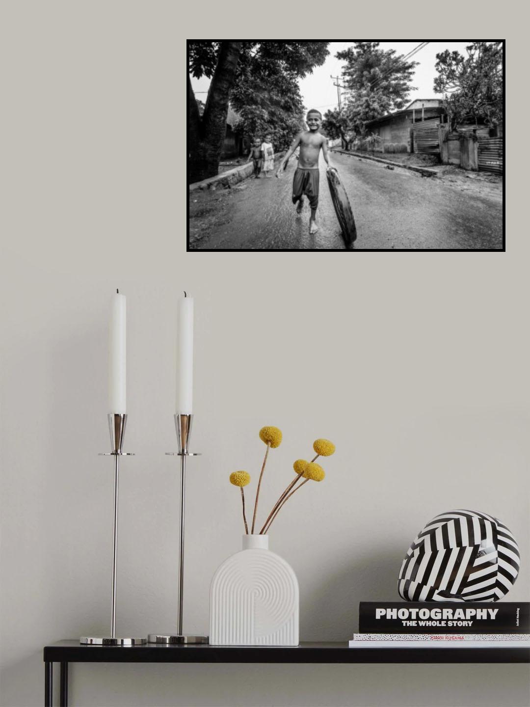 playing after rain Poster och Canvastavla