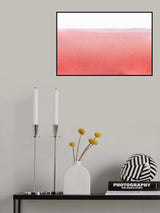 Minimal Pink Abstract 02 Landscape Poster och Canvastavla