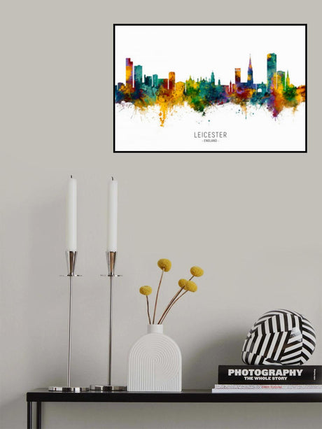 Leicester England Skyline Poster och Canvastavla