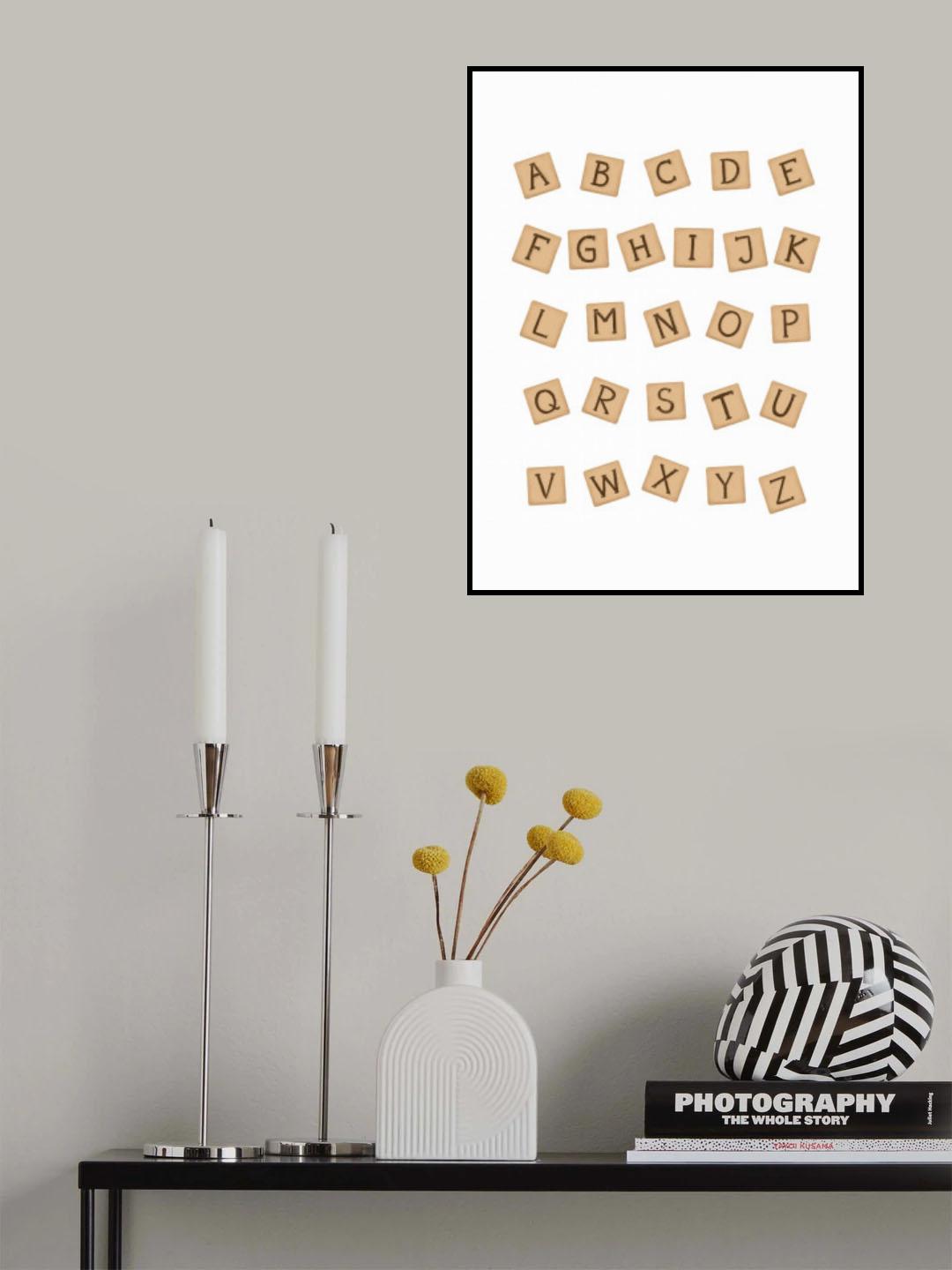 Wooden Blocks ABC Poster och Canvastavla