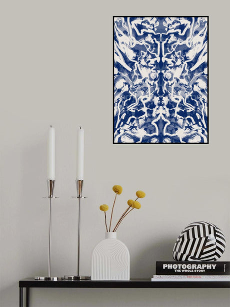 Groovy Ultramarine Abstract Poster och Canvastavla