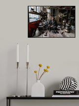 man and cat Poster och Canvastavla
