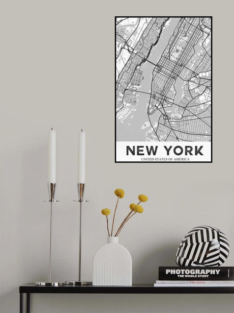New York White.png Poster och Canvastavla