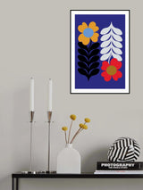 Flowers Blue Poster och Canvastavla