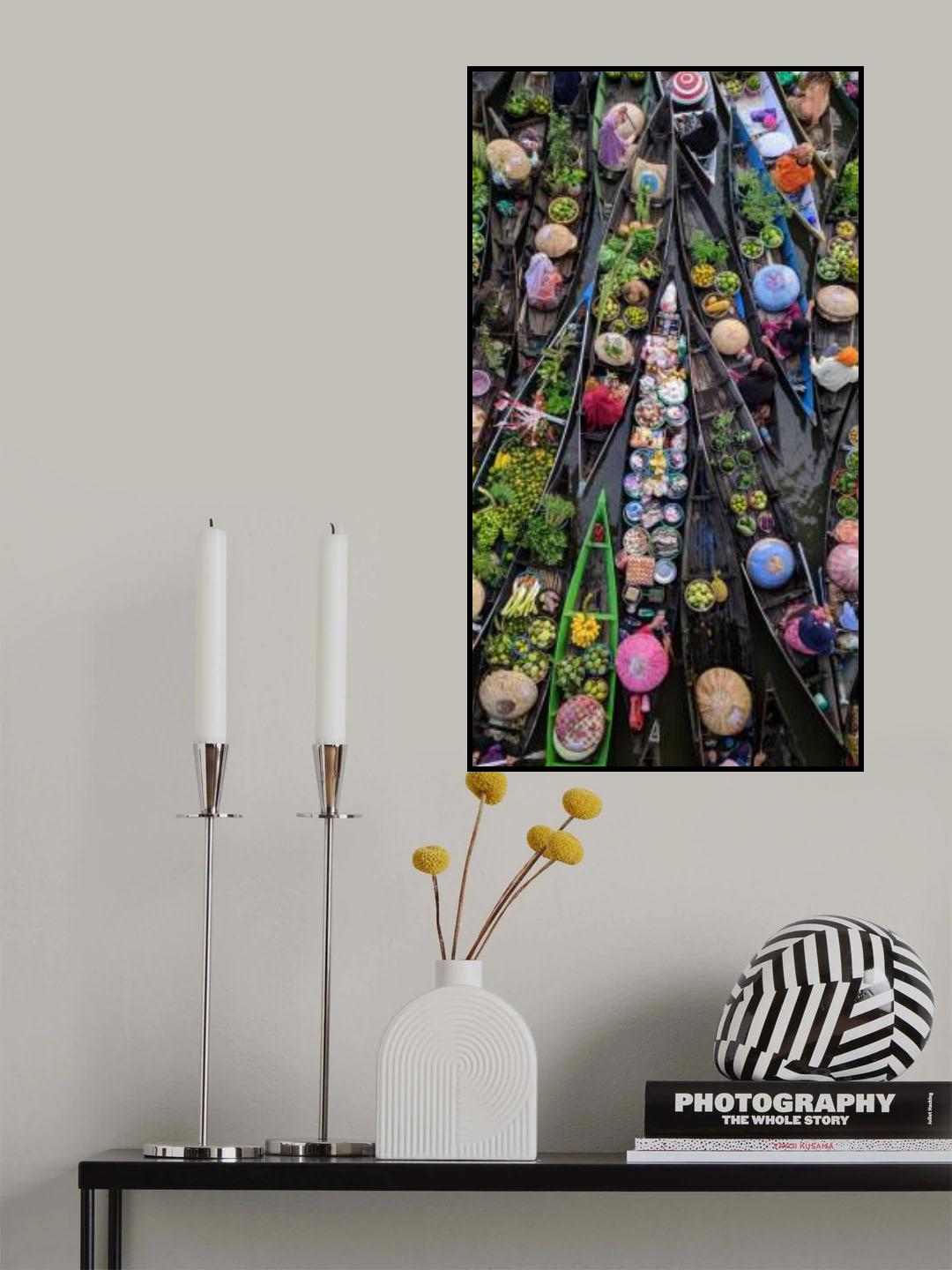 Floating market Poster och Canvastavla