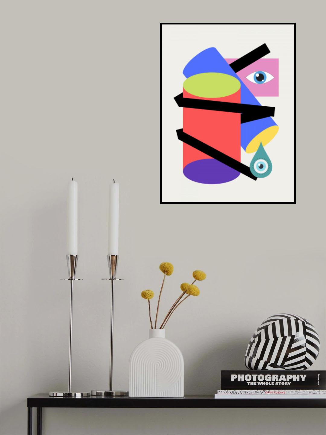 Geometrical Cylinder In Tears Poster och Canvastavla