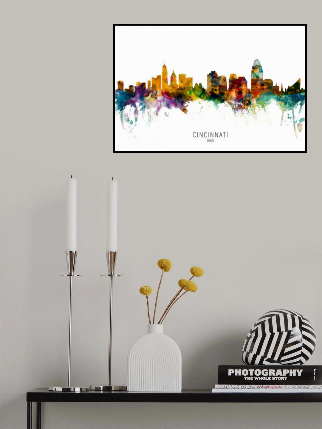Cincinnati Ohio Skyline Poster och Canvastavla