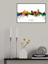 Cincinnati Ohio Skyline Poster och Canvastavla