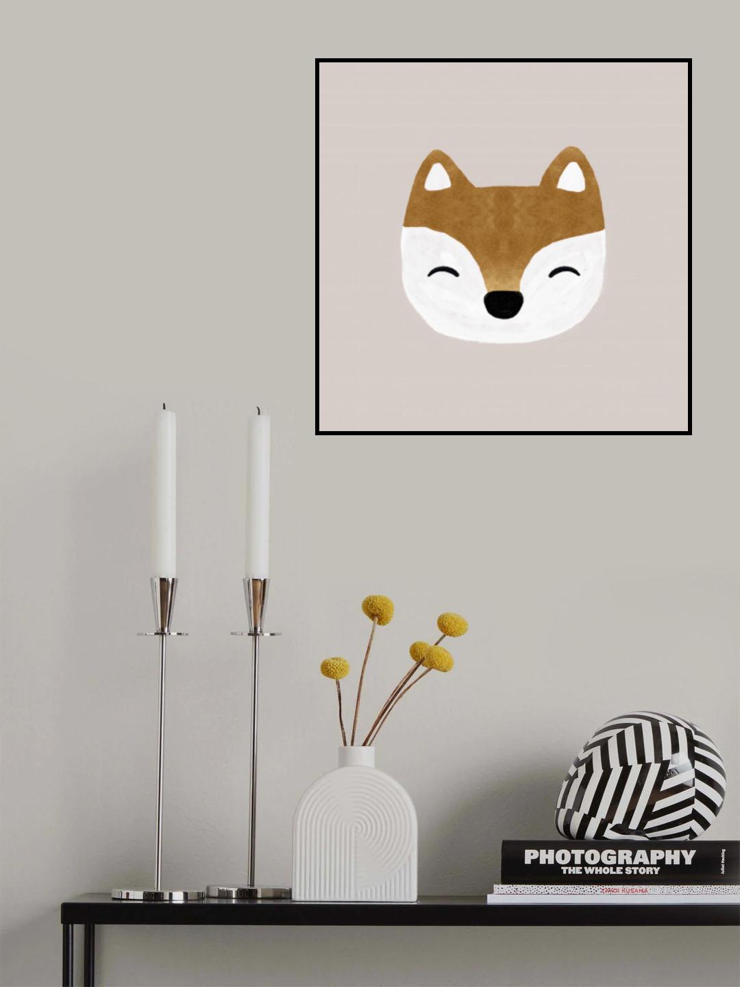 Xmas Fox Poster och Canvastavla