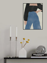 Pose With Black and Blue Poster och Canvastavla