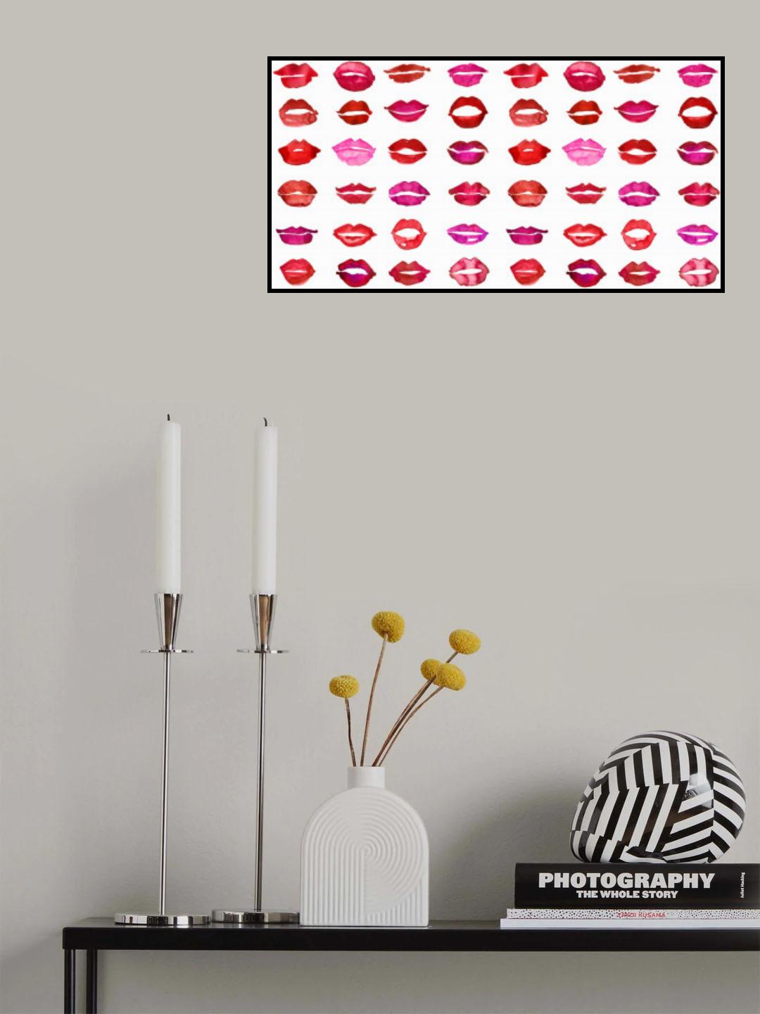 Lipstick kisses Poster och Canvastavla