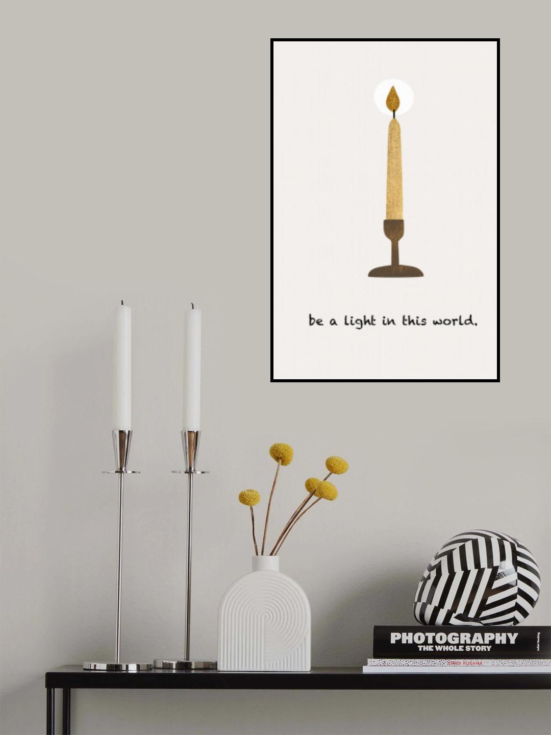 Be a Light Poster och Canvastavla