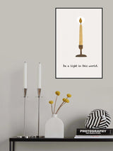 Be a Light Poster och Canvastavla