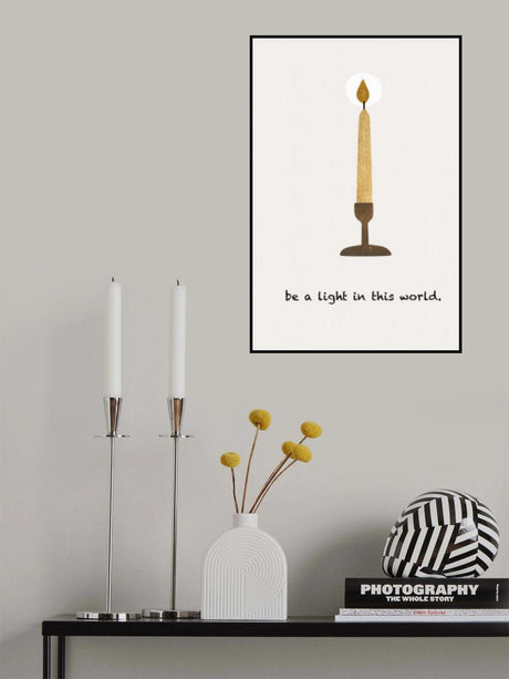 Be a Light Poster och Canvastavla