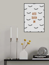 Bedroom Quote Let's Sleep In Poster och Canvastavla