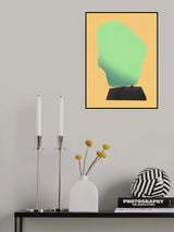 Stone Sculpture In Light Green Poster och Canvastavla