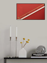 diagonal on red Poster och Canvastavla