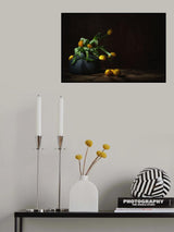 Still life with yellow tulips, Poster och Canvastavla