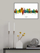Luton England Skyline Poster och Canvastavla