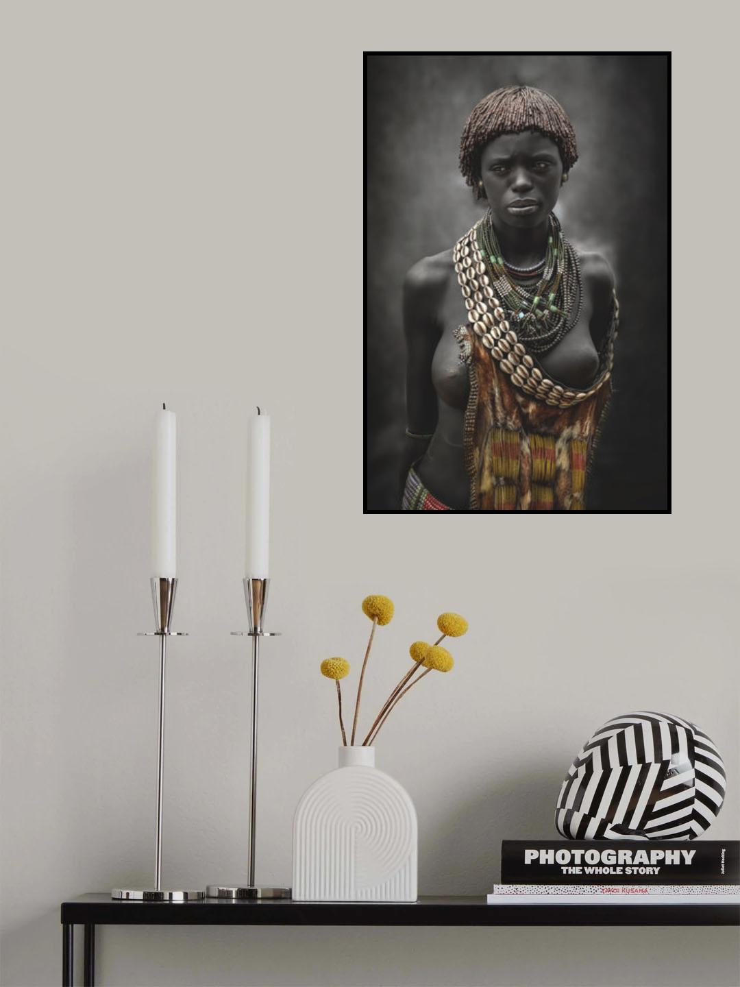 Woman Hamer tribe Poster och Canvastavla