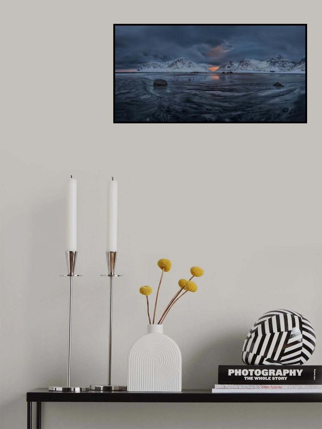 Pano Skagsanden  Lofoten Norway Poster och Canvastavla