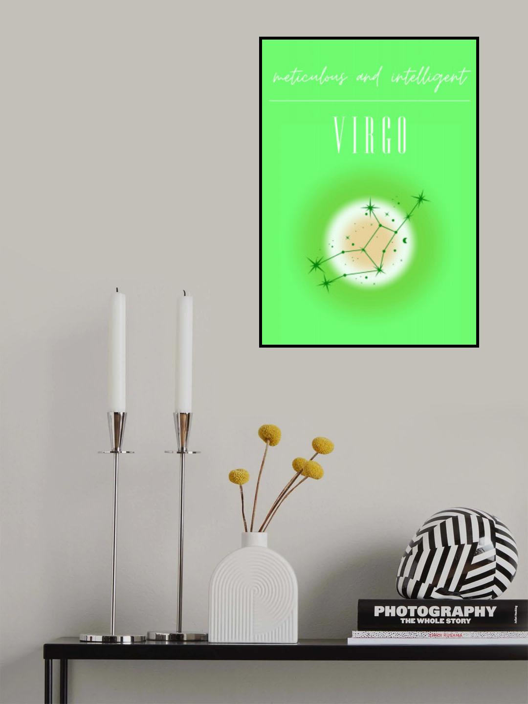 Virgo Zodiac Print Art Poster och Canvastavla