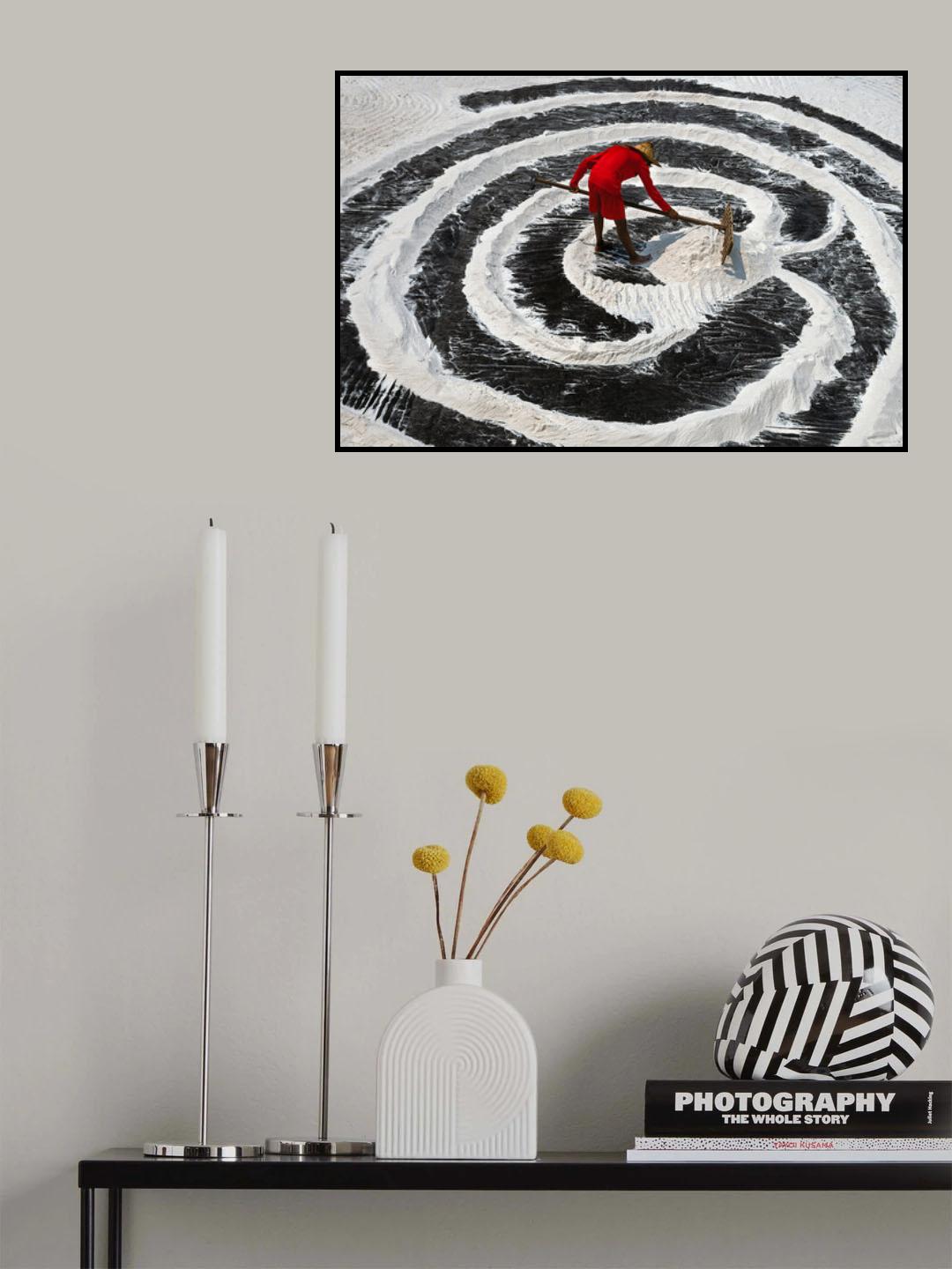 Salt Farmer Harvesting Poster och Canvastavla